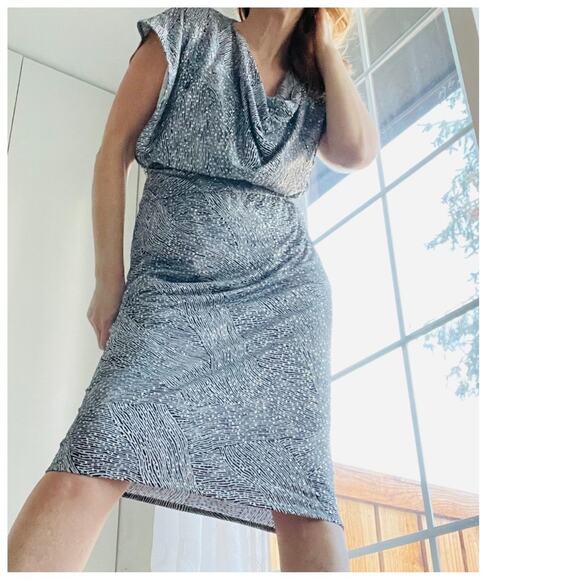 Vintage 70s-80s Silver Sparkle Animal Print Small USA Made - Picture 14 of 15